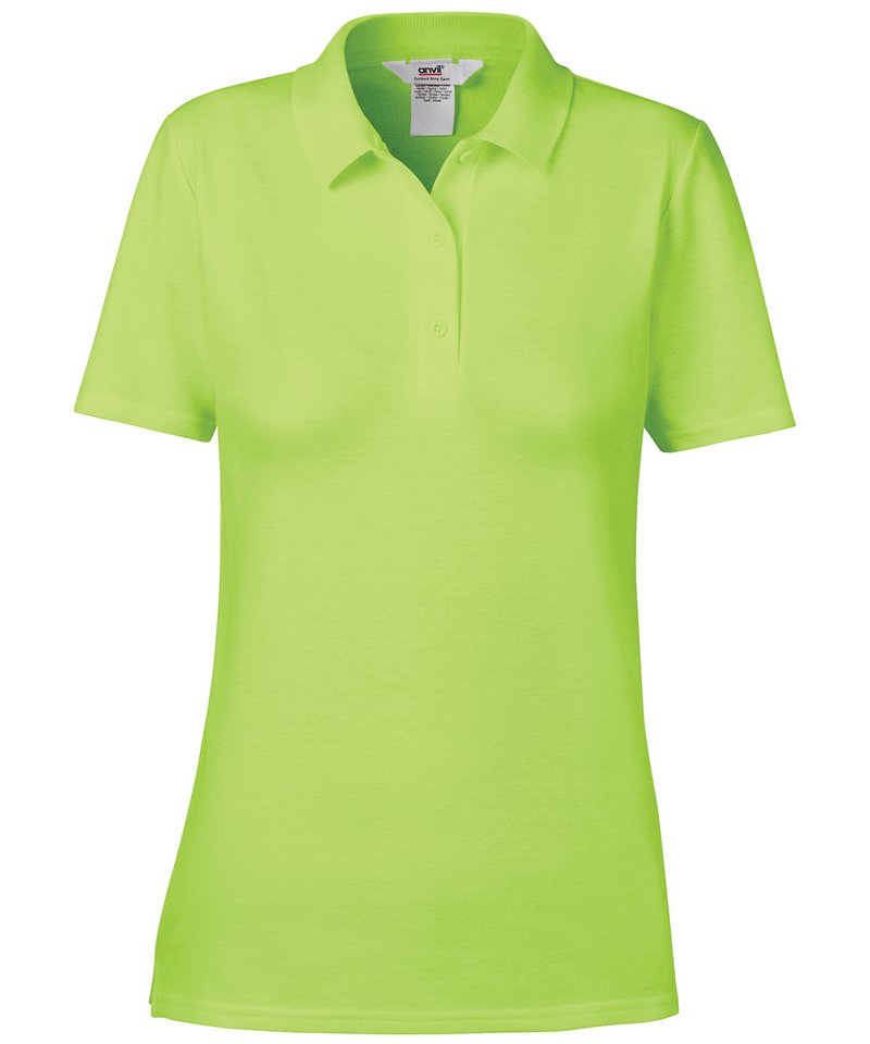 Anvil women's double piqué polo