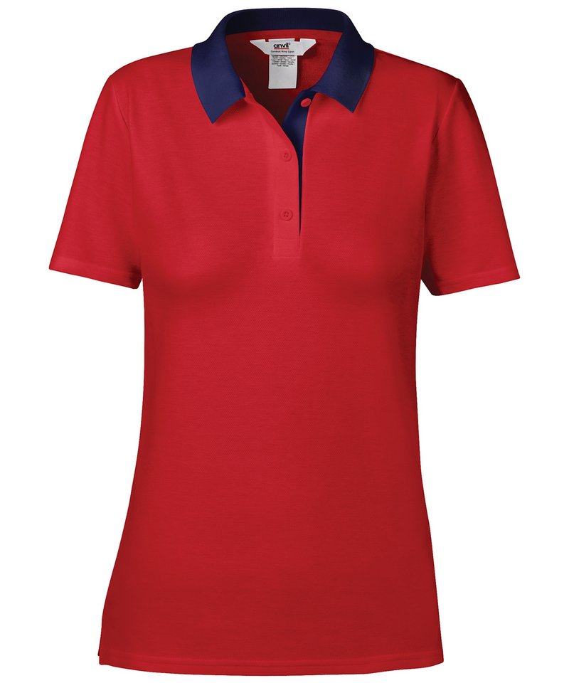 Anvil women's double piqué polo
