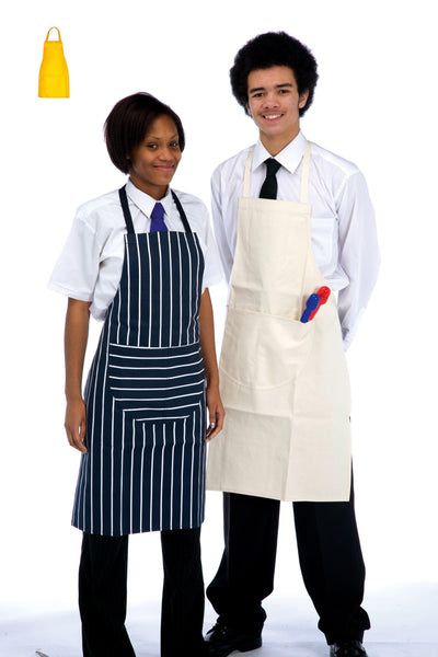 Woodwork | Craft Apron | Butchers Stripe | Bib Apron - Unisex - Schoolwear Centres | School Uniforms near me