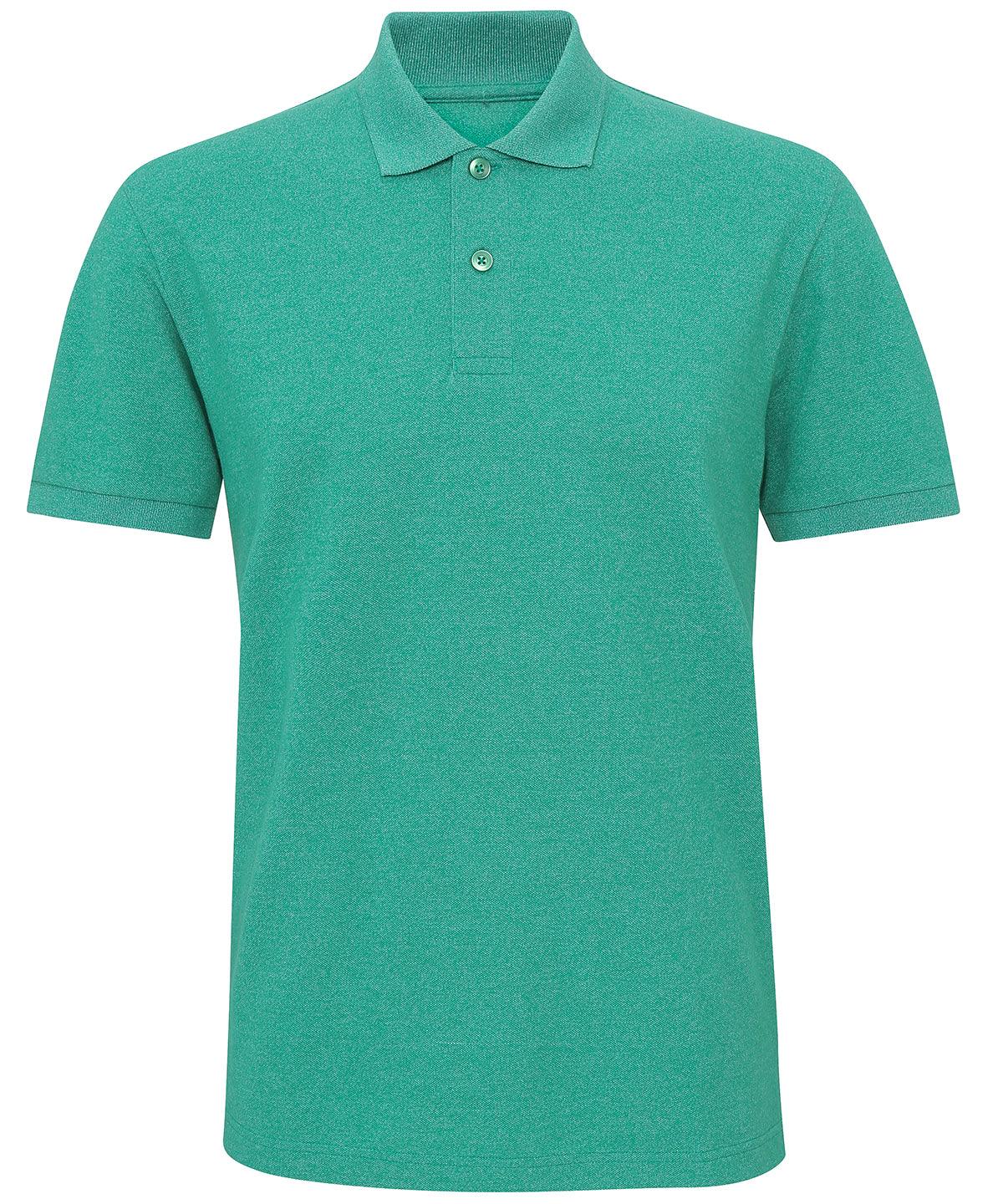 Sapphire/Black - Men's twisted yarn polo Polos Asquith & Fox Perfect for DTG print, Plus Sizes, Polos & Casual Schoolwear Centres