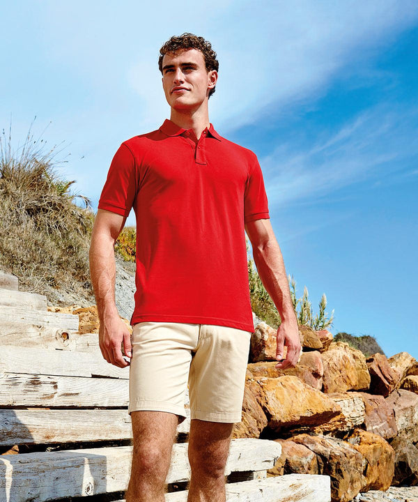 Red Heather - Men's polo Polos Asquith & Fox 2022 Spring Edit, Hyperbrights and Neons, Must Haves, Perfect for DTG print, Plus Sizes, Polos & Casual, Raladeal - Recently Added, Sports & Leisure, Working From Home Schoolwear Centres