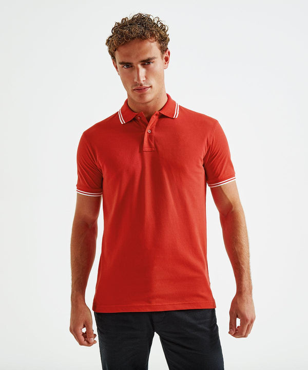 Teal Heather/Heather Grey - Men's classic fit tipped polo Polos Asquith & Fox Must Haves, Perfect for DTG print, Plus Sizes, Polos & Casual, Raladeal - Recently Added Schoolwear Centres