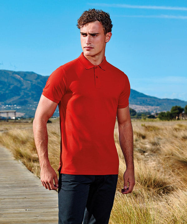 Cherry Red - Men’s polycotton blend polo Polos Asquith & Fox Hyperbrights and Neons, Must Haves, Perfect for DTG print, Plus Sizes, Polos & Casual, Resortwear, Sports & Leisure Schoolwear Centres