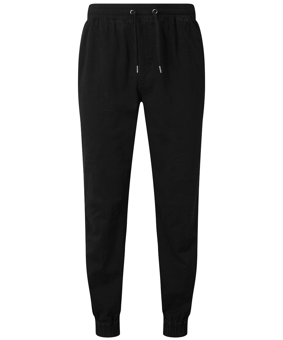 Black - Men's twill jogger Sweatpants Asquith & Fox Home Comforts, Joggers, Lounge Sets, New For 2021, New Styles For 2021, Rebrandable Schoolwear Centres
