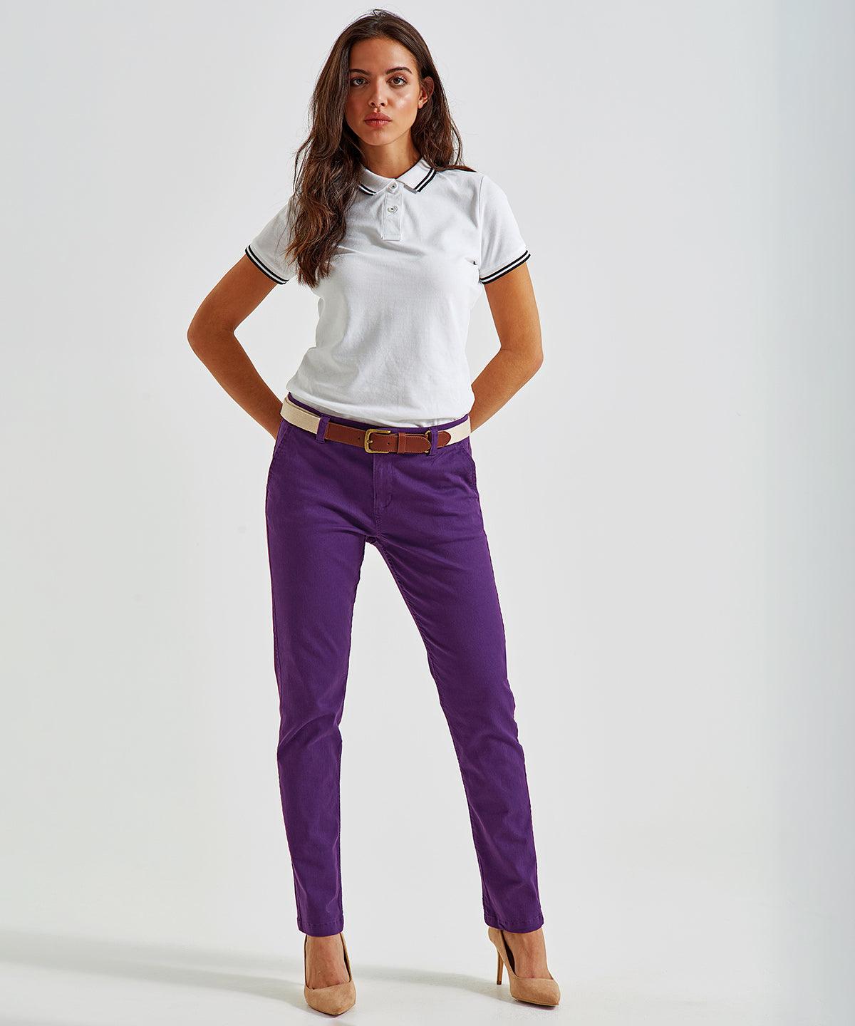 Pink Carnation - Women's chinos Trousers Asquith & Fox Must Haves, Raladeal - Recently Added, Tailoring, Trousers & Shorts, Women's Fashion Schoolwear Centres
