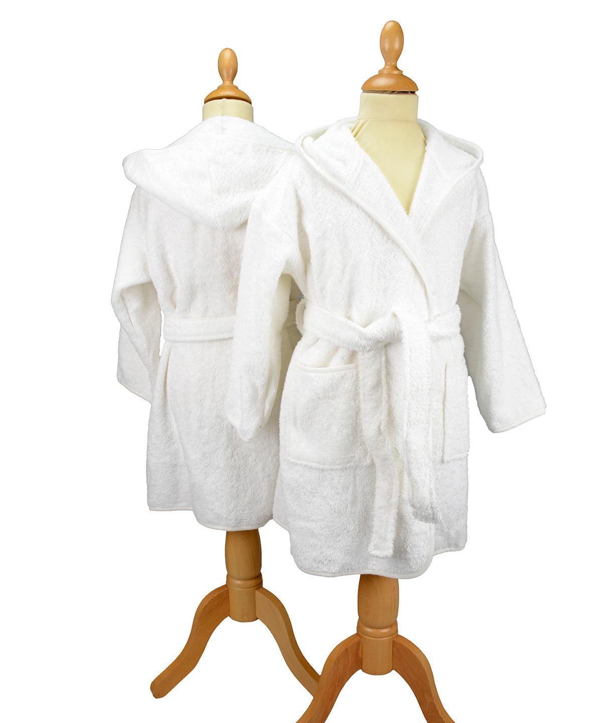 White/Anthracite Grey - ARTG® Boyzz & Girlzz® hooded bathrobe Robes A&R Towels Gifting & Accessories, Homewares & Towelling, Junior, Raladeal - Recently Added Schoolwear Centres