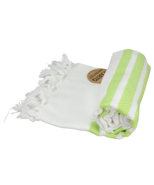 White/lime Green - ARTG® Hamamzz® dalaman towel Towels A&R Towels Festival, Homewares & Towelling, New For 2021, New Products – February Launch, New Styles For 2021, Rebrandable, Summer Accessories Schoolwear Centres