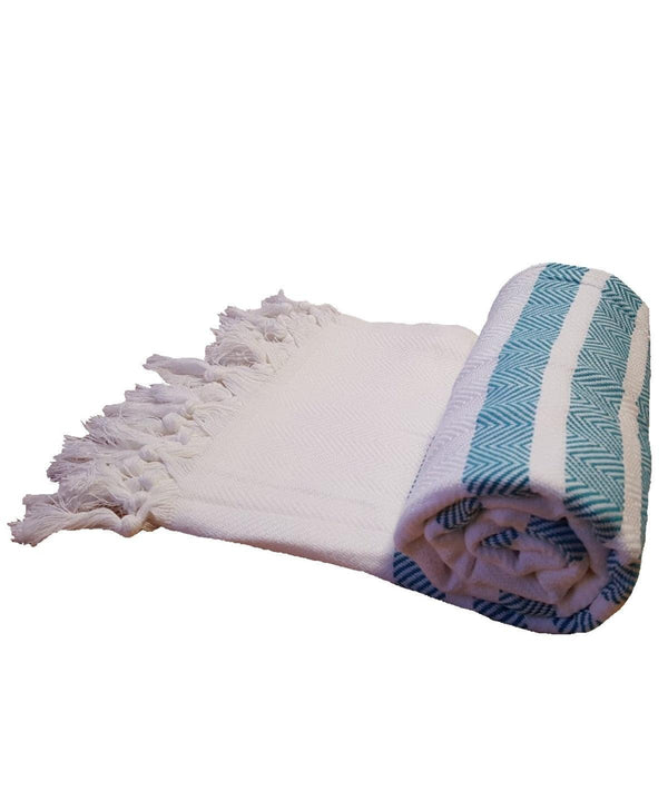 White/Petrol - ARTG® Hamamzz® dalaman towel Towels A&R Towels Festival, Homewares & Towelling, New For 2021, New Products – February Launch, New Styles For 2021, Rebrandable, Summer Accessories Schoolwear Centres