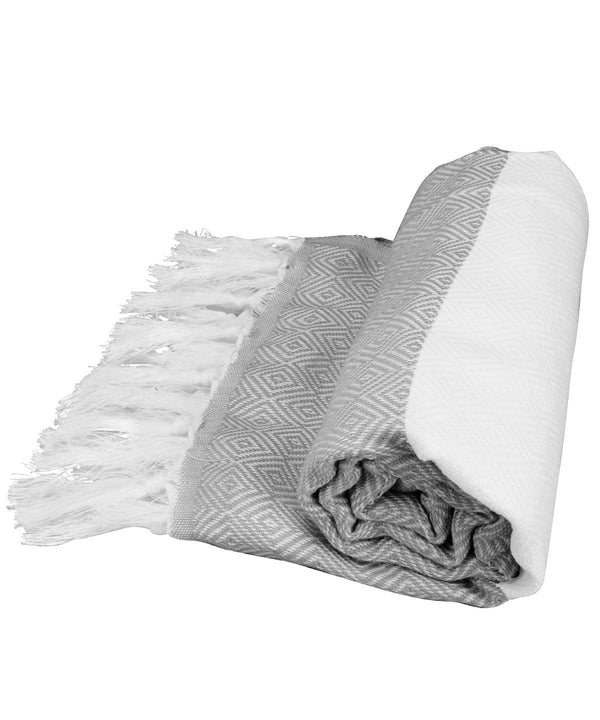 White/Graphite - ARTG® Hamamzz® marmaris towel Towels A&R Towels Festival, Homewares & Towelling, New For 2021, New Products – February Launch, New Styles For 2021, Rebrandable, Summer Accessories Schoolwear Centres
