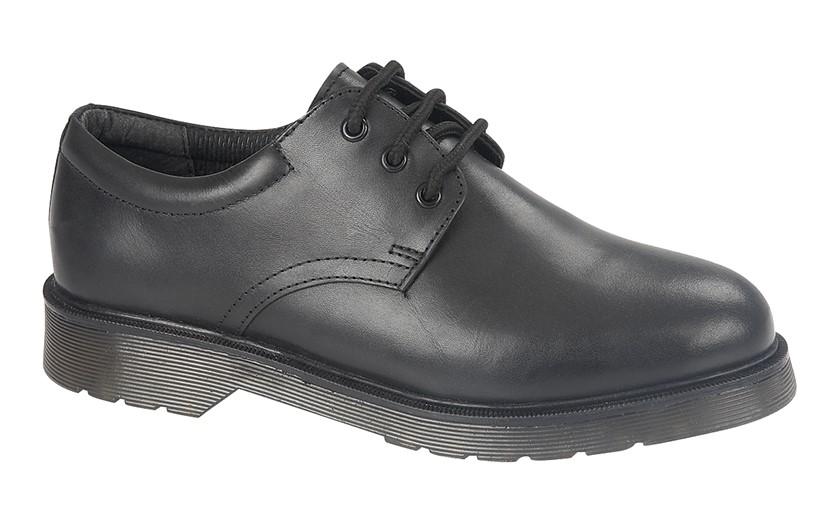 Roamers (B 071A) Black Leather Boys Shoe - Schoolwear Centres | School Uniform Centres