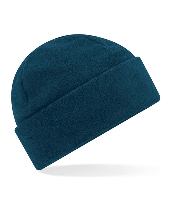 Petrol - Recycled fleece cuffed beanie Hats Beechfield Headwear, New For 2021, New In Autumn Winter, New In Mid Year, Recycled, Seasonal Styling, Winter Essentials Schoolwear Centres