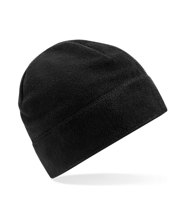 Black - Recycled fleece pull-on beanie Hats Beechfield Headwear, New For 2021, New In Autumn Winter, New In Mid Year, Recycled, Seasonal Styling, Winter Essentials Schoolwear Centres