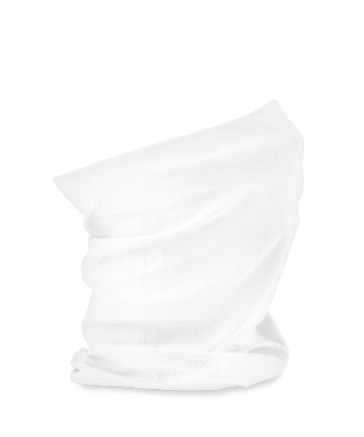 White - Junior Morf® premium antibacterial (3-pack) Snoods Beechfield Face Covers, Junior, New For 2021, New Styles For 2021 Schoolwear Centres