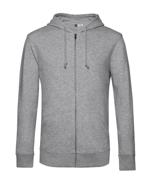 Heather Grey - B&C Organic Zipped Hood Hoodies B&C Collection Freshers Week, Hoodies, New Colours for 2023, New For 2021, New Products – February Launch, New Styles For 2021, Organic & Conscious, Plus Sizes, Rebrandable Schoolwear Centres