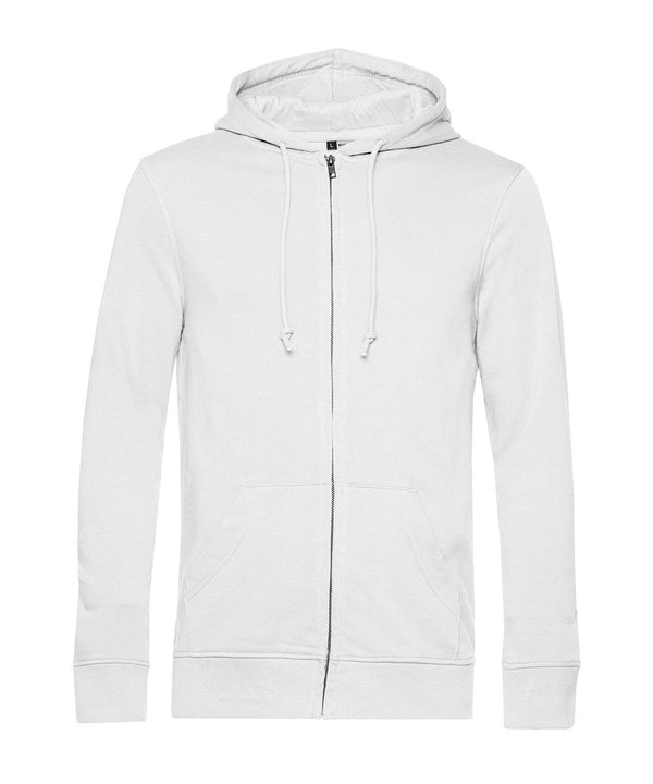 White - B&C Organic Zipped Hood Hoodies B&C Collection Freshers Week, Hoodies, New Colours for 2023, New For 2021, New Products – February Launch, New Styles For 2021, Organic & Conscious, Plus Sizes, Rebrandable Schoolwear Centres