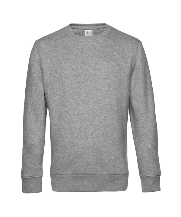 Heather Grey - B&C KING Crew Neck Sweatshirts B&C Collection New Colours for 2023, New For 2021, New Products – February Launch, New Styles For 2021, Plus Sizes, Sweatshirts Schoolwear Centres