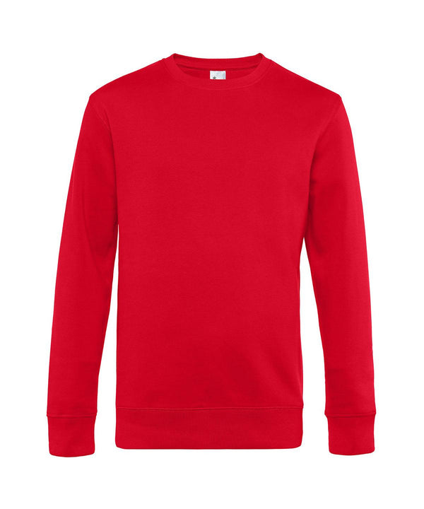 Red - B&C KING Crew Neck Sweatshirts B&C Collection New Colours for 2023, New For 2021, New Products – February Launch, New Styles For 2021, Plus Sizes, Sweatshirts Schoolwear Centres