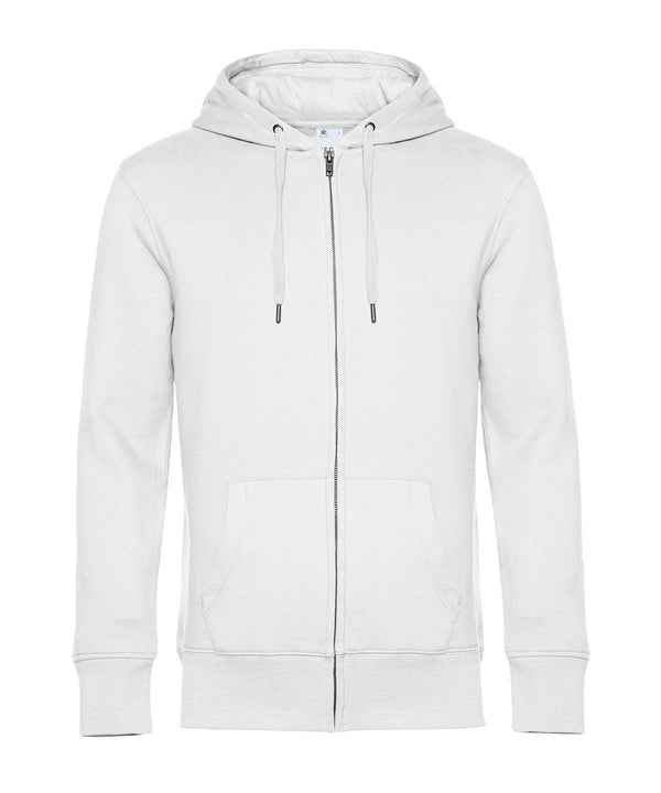 White - B&C KING Zipped Hood Hoodies B&C Collection Freshers Week, Hoodies, New Colours for 2023, New For 2021, New Products – February Launch, New Styles For 2021 Schoolwear Centres