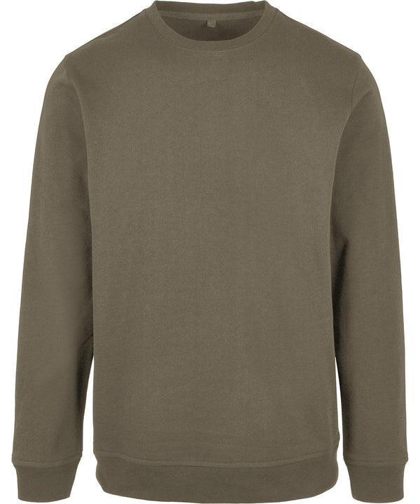 Olive - Basic crew neck Sweatshirts Build Your Brand Basic Lounge Sets, New For 2021, New Styles For 2021, Plus Sizes, Rebrandable, Sweatshirts Schoolwear Centres