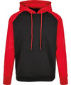 Black/Red - Basic raglan hoodie Hoodies Build Your Brand Basic Hoodies, New For 2021, New Styles For 2021, Plus Sizes, Rebrandable, Trending Schoolwear Centres