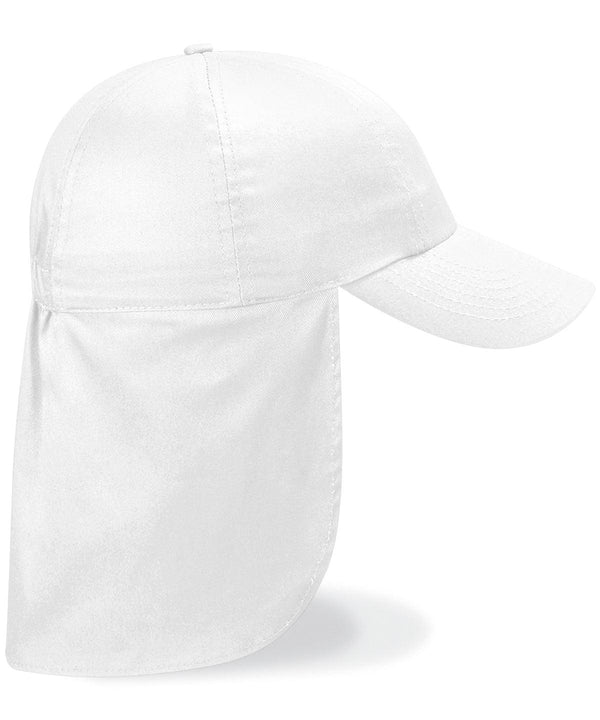 White - Junior legionnaire-style cap Caps Beechfield Headwear, Junior Schoolwear Centres