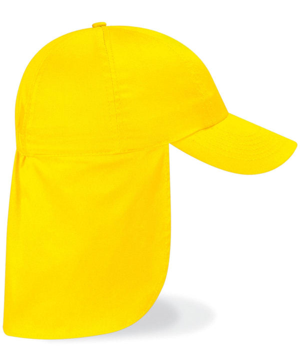 Yellow - Junior legionnaire-style cap Caps Beechfield Headwear, Junior Schoolwear Centres