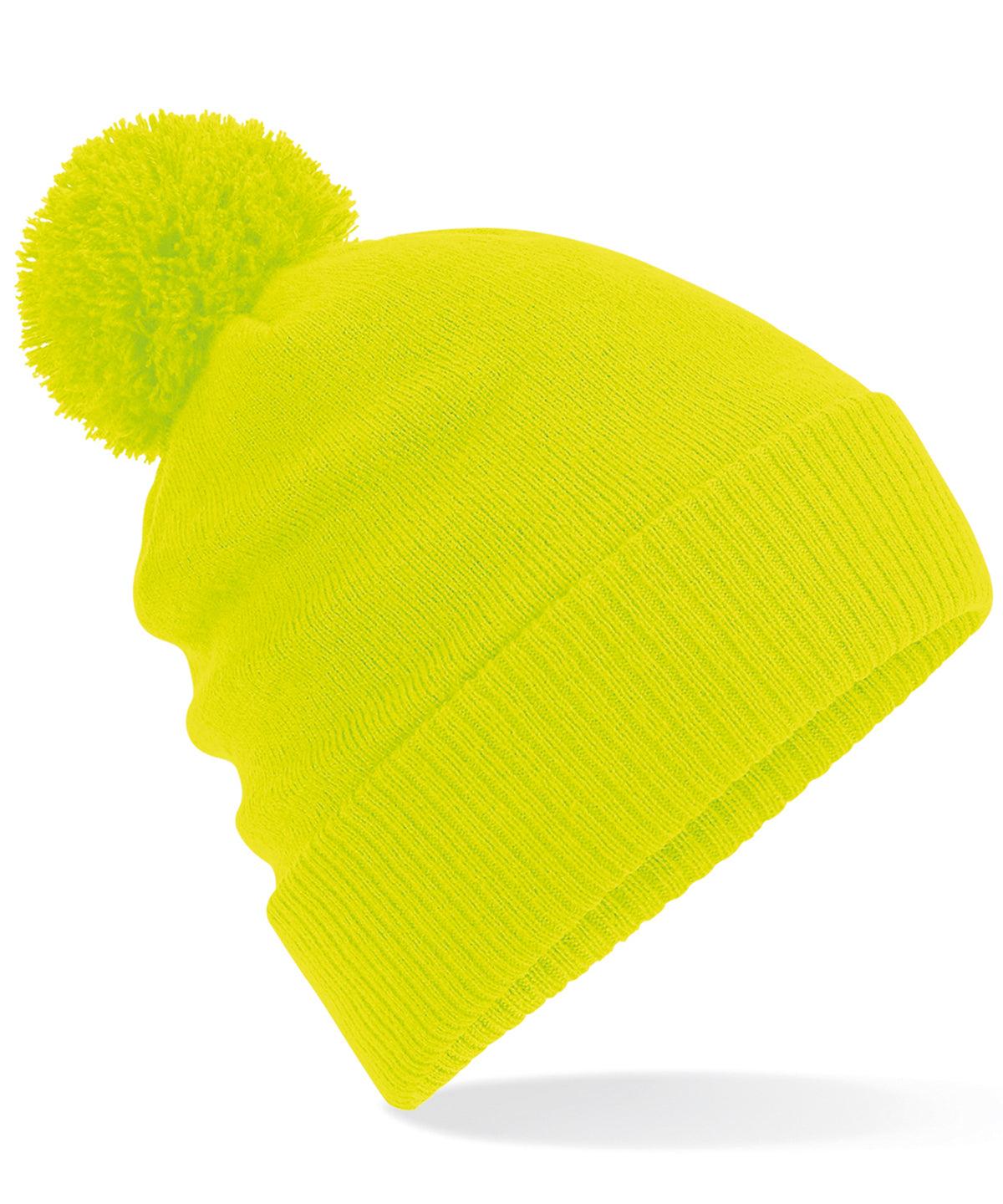 Fluorescent Yellow - Thermal Snowstar® beanie Hats Beechfield Headwear, New For 2021, New Styles For 2021, Rebrandable, Winter Essentials Schoolwear Centres