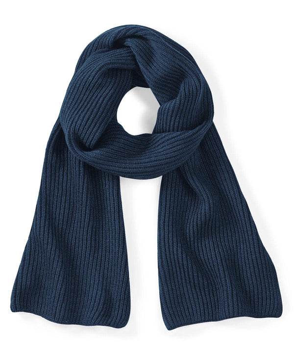 French Navy - Metro knitted scarf Scarves Beechfield Gifting & Accessories Schoolwear Centres