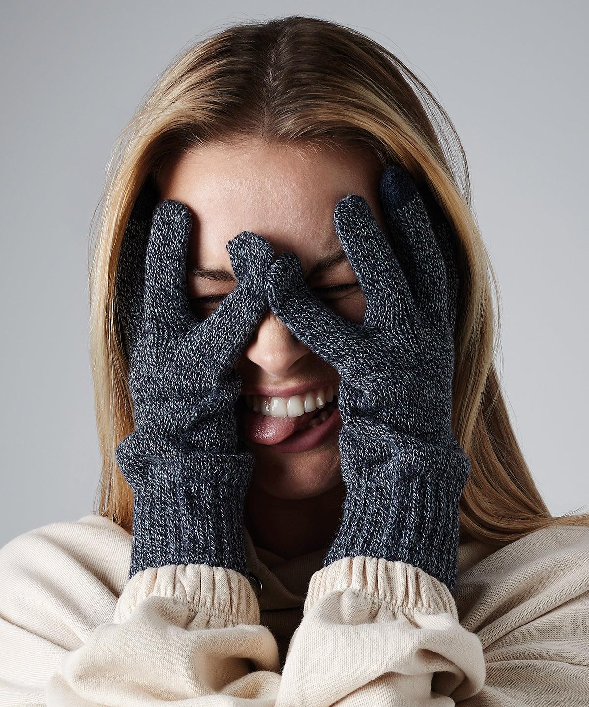 Heather Grey - Touchscreen smart gloves Gloves Beechfield Gifting & Accessories, Winter Essentials Schoolwear Centres