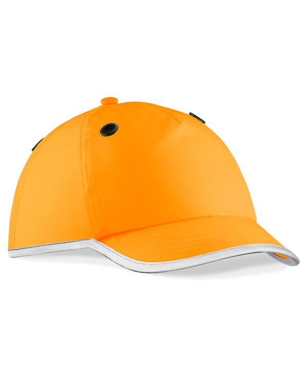 Fluorescent Orange - Enhanced-viz EN812 bump cap Caps Beechfield Headwear, Workwear Schoolwear Centres