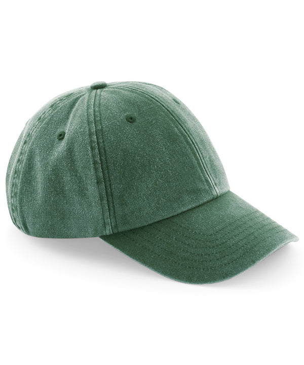 Vintage Bottle Green - Low-profile vintage cap Caps Beechfield Headwear, Must Haves, New Colours for 2023, Rebrandable, Streetwear, Summer Accessories, Trending Schoolwear Centres