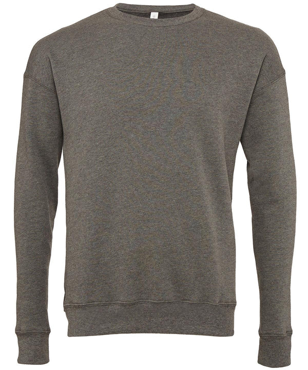 Deep Heather - Unisex drop shoulder fleece Sweatshirts Bella Canvas Must Haves, New Colours For 2022, New Colours for 2023, Rebrandable, Sweatshirts, Working From Home Schoolwear Centres