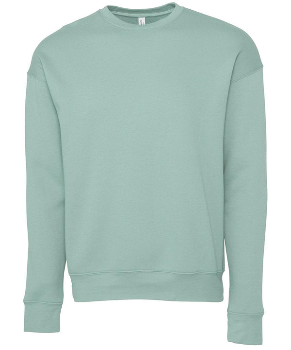 Dusty Blue - Unisex drop shoulder fleece Sweatshirts Bella Canvas Must Haves, New Colours For 2022, New Colours for 2023, Rebrandable, Sweatshirts, Working From Home Schoolwear Centres