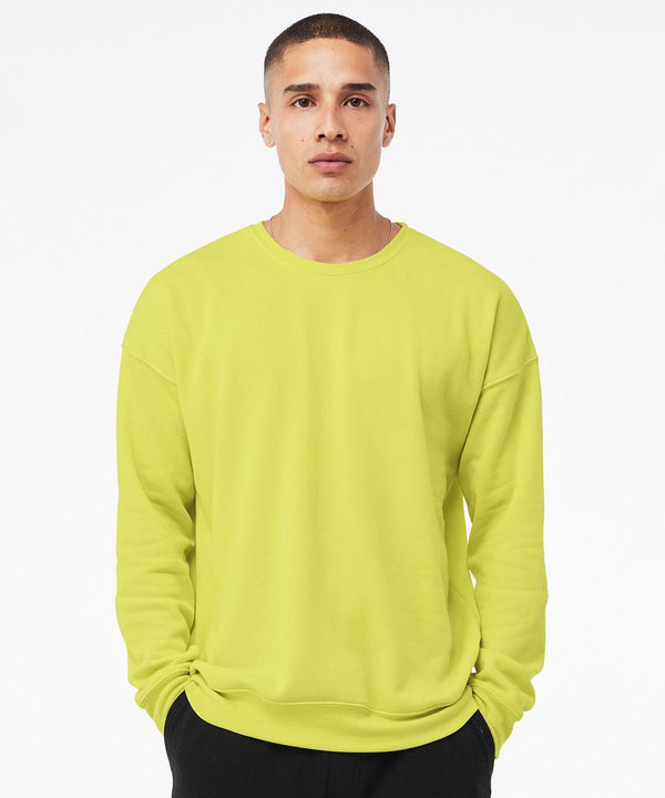 Heather Sand Dune - Unisex drop shoulder fleece Sweatshirts Bella Canvas Must Haves, New Colours For 2022, New Colours for 2023, Rebrandable, Sweatshirts, Working From Home Schoolwear Centres