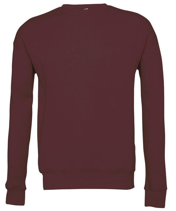 Maroon - Unisex drop shoulder fleece Sweatshirts Bella Canvas Must Haves, New Colours For 2022, New Colours for 2023, Rebrandable, Sweatshirts, Working From Home Schoolwear Centres