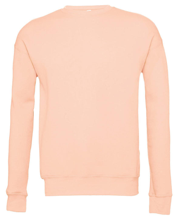 Peach - Unisex drop shoulder fleece Sweatshirts Bella Canvas Must Haves, New Colours For 2022, New Colours for 2023, Rebrandable, Sweatshirts, Working From Home Schoolwear Centres