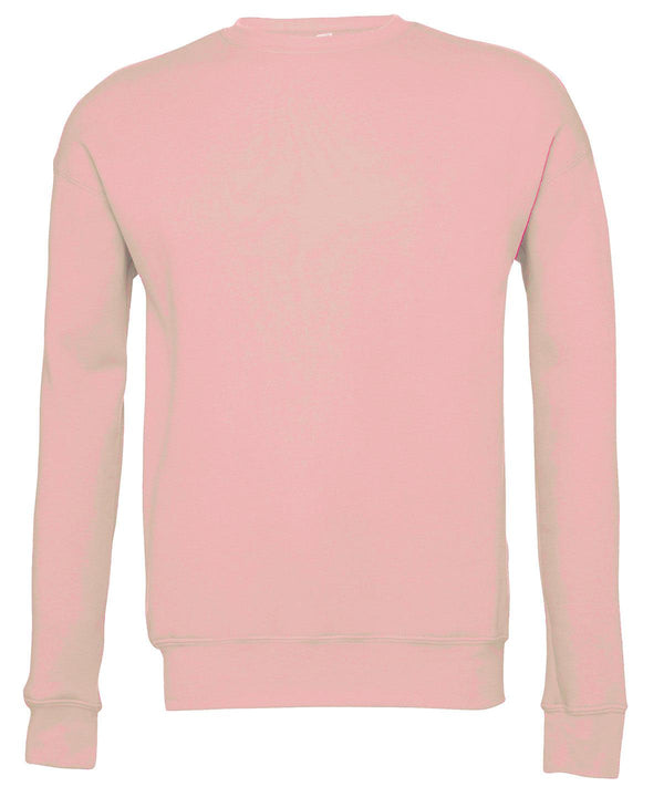 Pink - Unisex drop shoulder fleece Sweatshirts Bella Canvas Must Haves, New Colours For 2022, New Colours for 2023, Rebrandable, Sweatshirts, Working From Home Schoolwear Centres