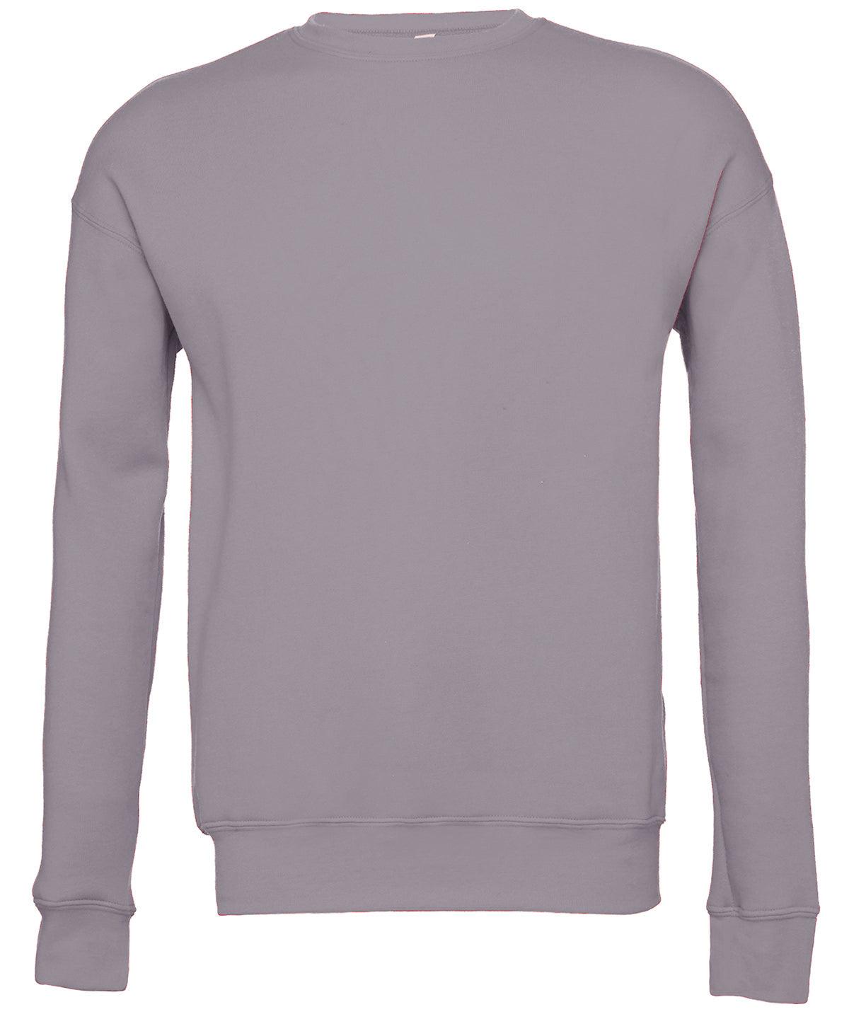 Storm - Unisex drop shoulder fleece Sweatshirts Bella Canvas Must Haves, New Colours For 2022, New Colours for 2023, Rebrandable, Sweatshirts, Working From Home Schoolwear Centres