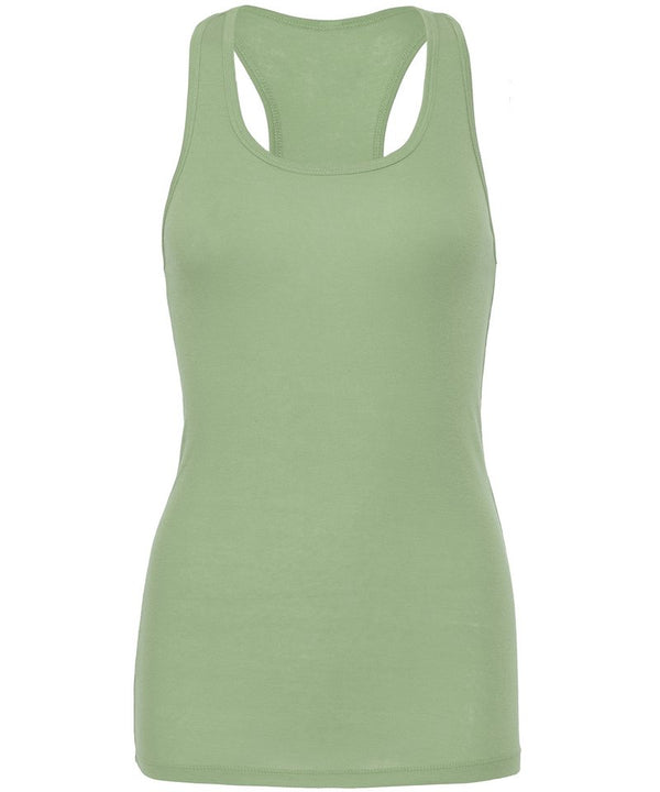 Sheer mini rib racerback tank top