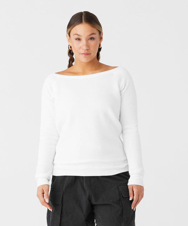 Sponge fleece wide neck sweatshirt