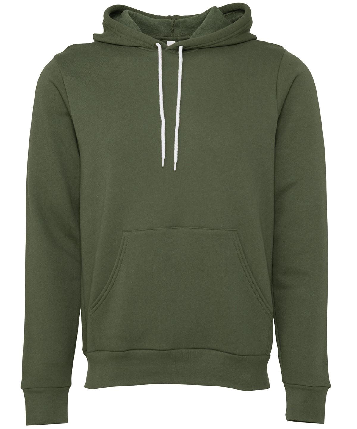 Military Green - Unisex polycotton fleece pullover hoodie Hoodies Bella Canvas Hoodies, New Colours For 2022, Rebrandable Schoolwear Centres