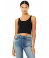 Black - Women's polycotton crop top Vests Bella Canvas Cropped, Rebrandable, T-Shirts & Vests, Women's Fashion Schoolwear Centres