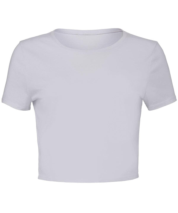 White - Women's polycotton crop tee T-Shirts Bella Canvas Cropped, Rebrandable, T-Shirts & Vests, Women's Fashion Schoolwear Centres