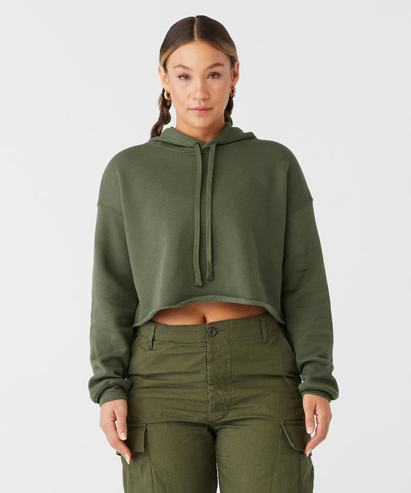 Women's cropped fleece hoodie