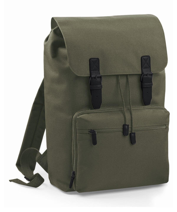 Olive Green/Black - Vintage laptop backpack Bags Bagbase Bags & Luggage, Must Haves, Rebrandable Schoolwear Centres