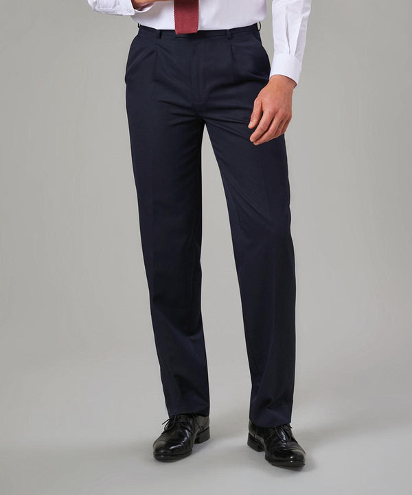 Black - Delta single pleat trousers Trousers Brook Taverner Aprons & Service, Raladeal - Recently Added, Tailoring, Trousers & Shorts, Workwear Schoolwear Centres