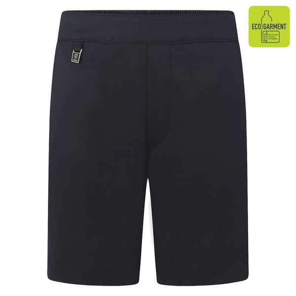 Boys Elastic Back Pull-Up School Shorts | Navy | Grey - Schoolwear Centres | School Uniform Centres