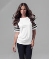 Women's mesh stripe tee