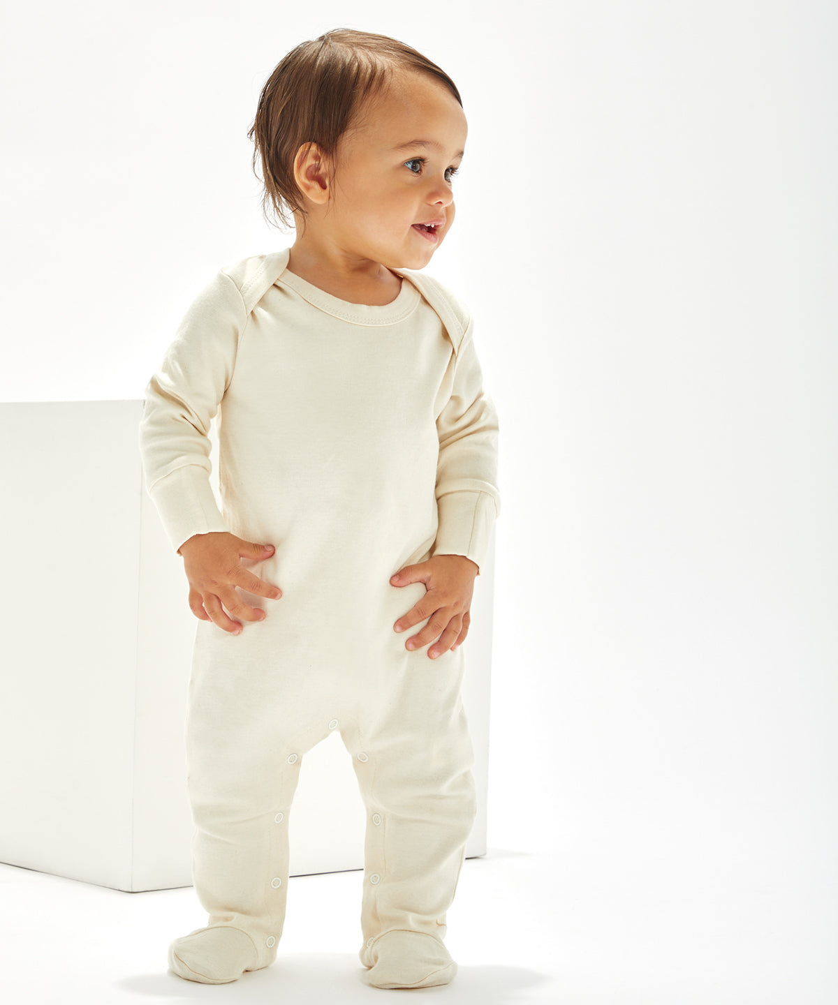 Baby organic envelope sleepsuit with mitts