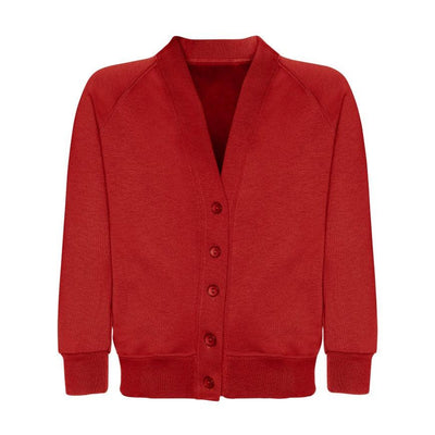 Barling Magna Primary Academy  | Red Sweatshirt Cardigan with School Logo - Schoolwear Centres | School Uniforms near me
